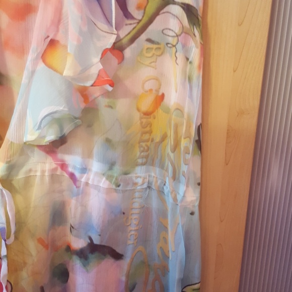 ED HARDY size S polyester draw string top - Picture 3 of 6